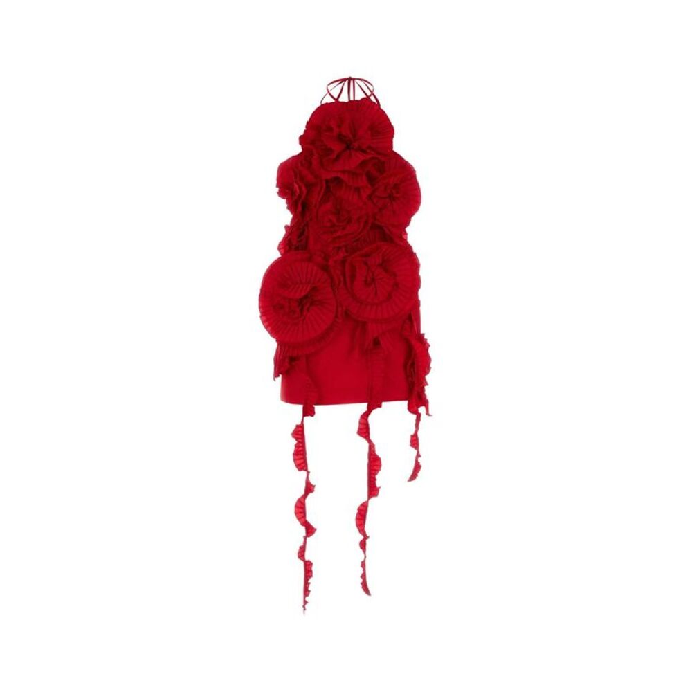 Blumarine Women Red Taffeta Mini Dress